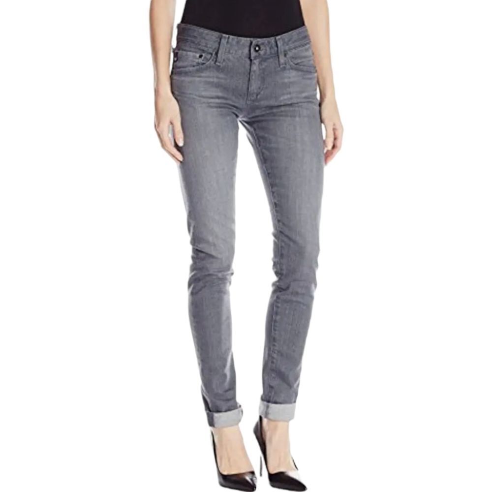 AG Adriano Goldschmied The Nikki Relaxed Skinny Grey Distressed US 24